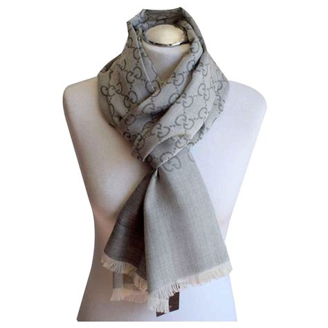 gucci grey scarf women's|gucci grey scarves women's.